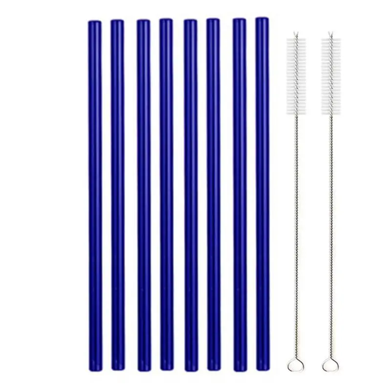 Eco-Friendly Multi-Color Glass Straws Set - Reusable and Healthy Drinking Straws