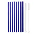 8pcs Blue Straight