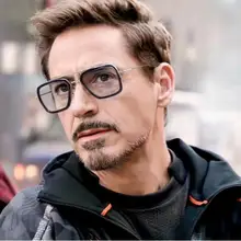 Новая Мода Мстители Tony Stark Flight Стиль Солнцезащитные очки для мужчин квадратный фирменный дизайн солнцезащитные очки Oculos Ретро мужской Железный человек 3