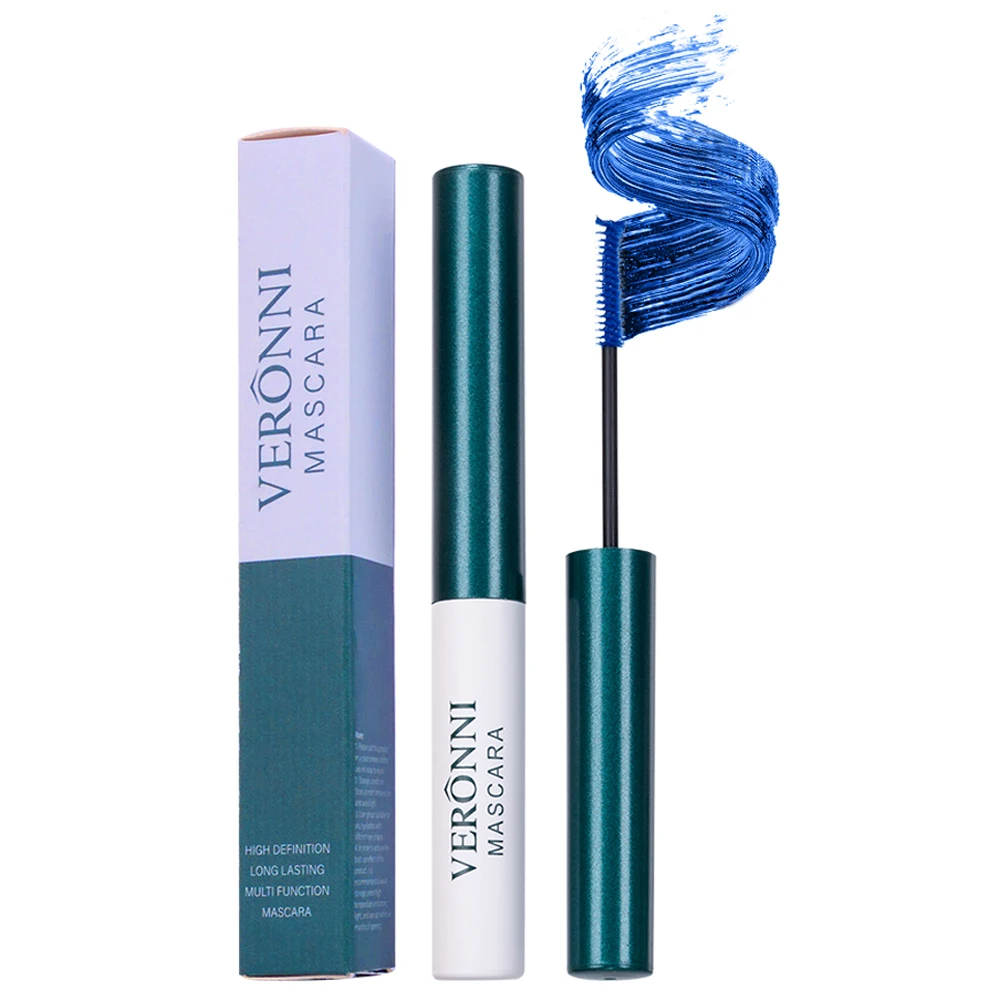 

VERONNI Makeup Color Mascara Waterproof Fast Dry Eyelashes Curling Lengthening Volume Express Eye Lashes Blue Purple Mascara