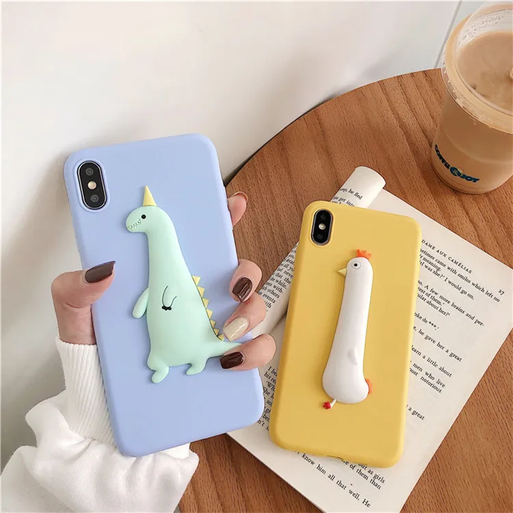 3D динозавр цыпленок мультфильм конфеты чехол для samsung Galaxy A10 A20E A30S A40 A50 A60 A70 A80 A90 Coque