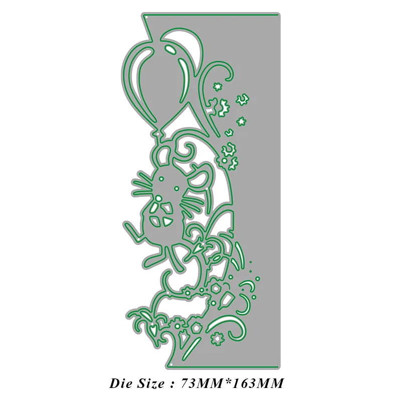 Сливовый Lucky Goddess Craft Metal cutting dies Party Mouse Edger Scrapbook paper craft knife mould blade punch stencils dies - Цвет: Сливовый