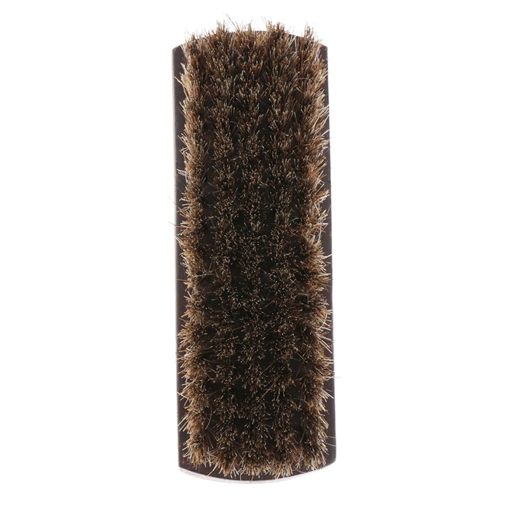 Shoe Boot Cleaning Brush Cleaner Polishing Brush With Wooden Handle Brown