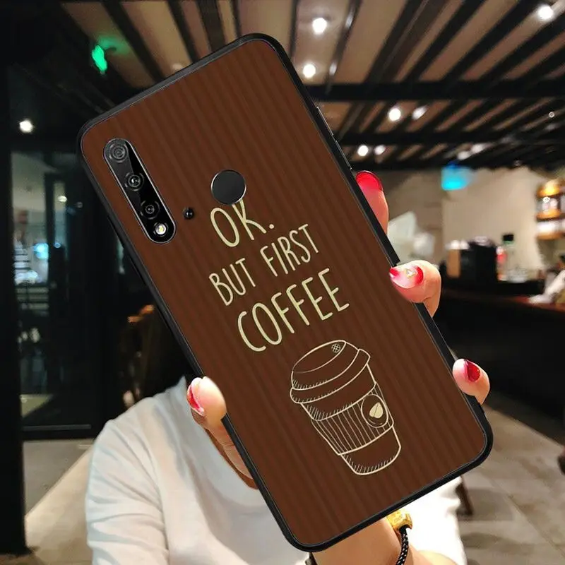 Yinuoda ОК, но сначала кофе и надписью «Girl Boss» чехол для телефона для huawei P20 P30 P20Pro P20Lite P30Lite Psmart P10 9lite - Цвет: A14