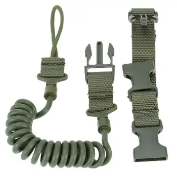 

Tactical Pistol Lanyard Telescopic Sling Pistol Airsoft Spring Lanyard Adjustable Safety String Anti Lost Outdoor Camping Tools