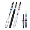 2pcs/lot Fountain Pen-type Gel Pen 0.38/0.5mm Transparent Calligraphy Signature Pen Replaceable Ink Sac and Can Absorb Ink Pen ► Photo 1/6