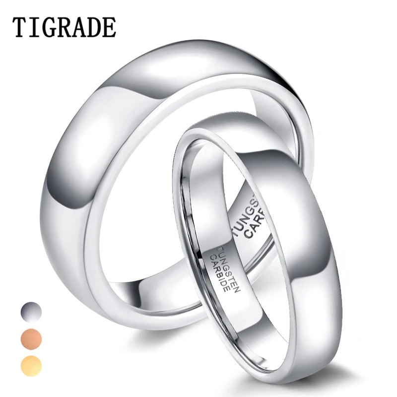 Обручальное кольцо Tigrade для мужчин и женщин классическое обручальное из