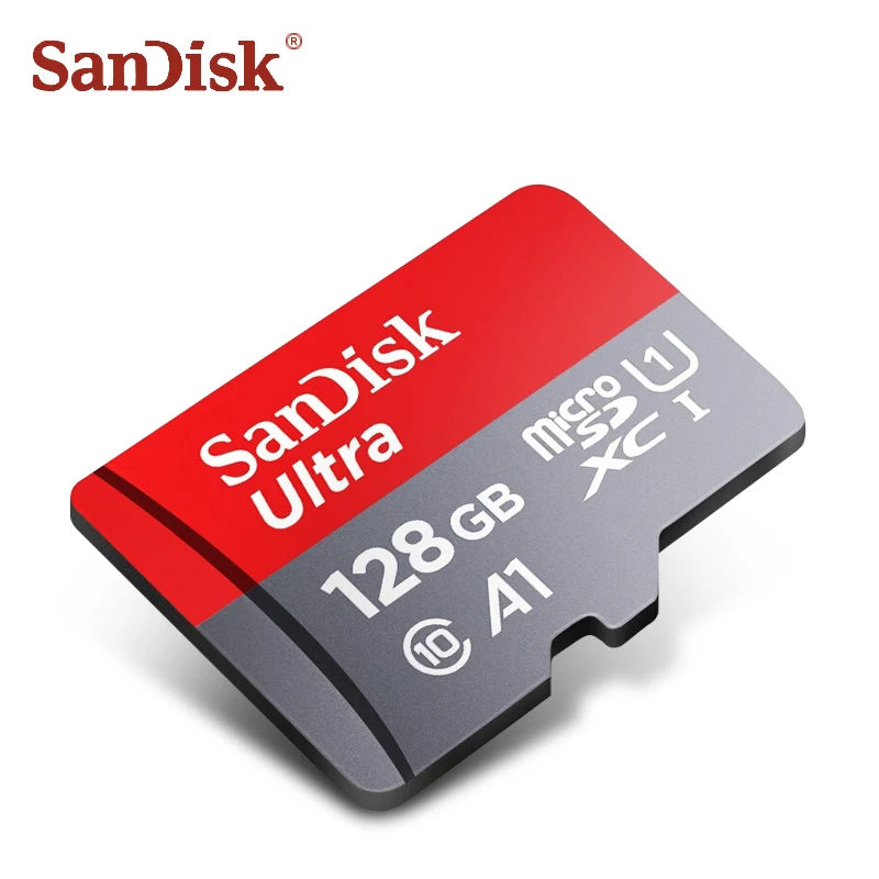 Двойной Флеш-накопитель SanDisk A1 микро sd карты Class10 400 Гб 256 ГБ 200 ГБ 128 Гб 64 Гб 98 МБ/с. 32 Гб карта памяти UHS-3 флэш-карты памяти Microsd TF/sd карты - Емкость: 128 ГБ