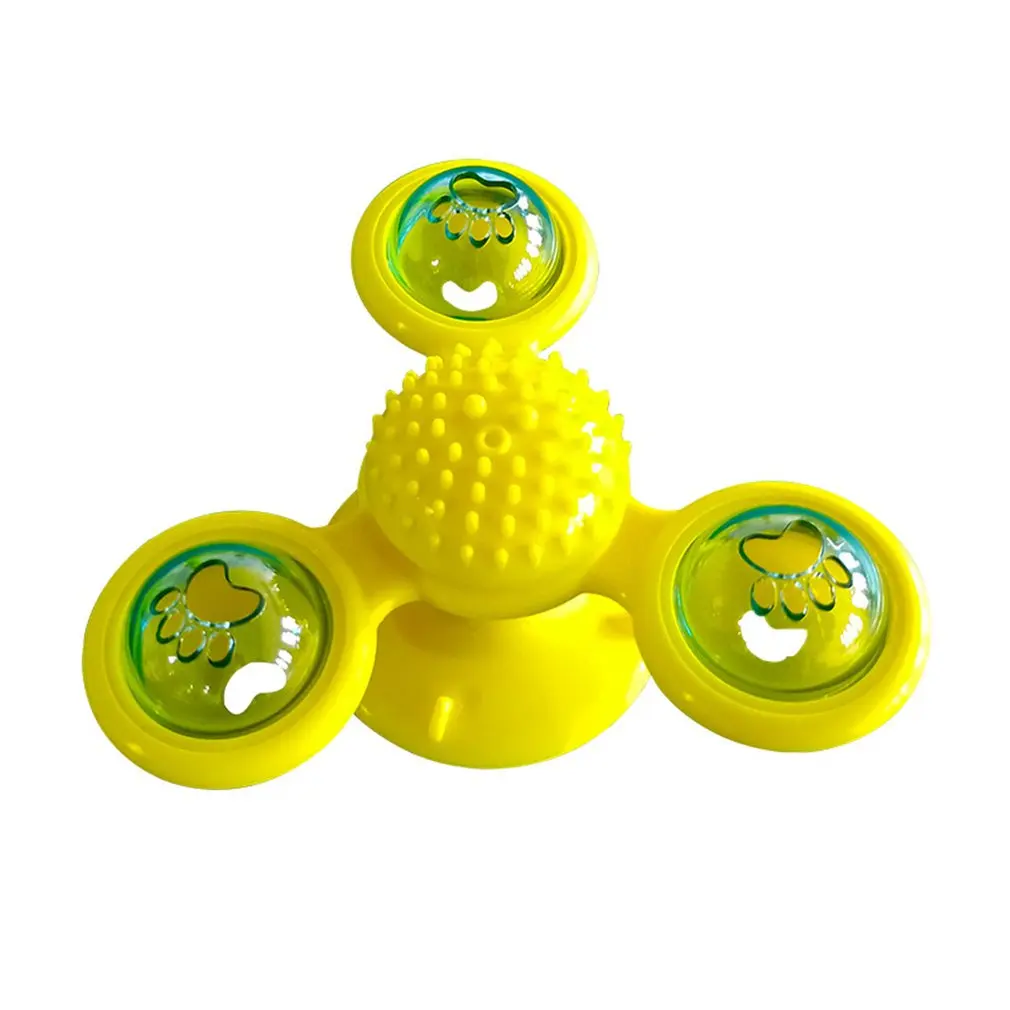 

Windmill Toys For Cats Puzzle Whirling Turntable With Brush Cat Play Game Toys Windmill Kitten Interactive Toys Supplies