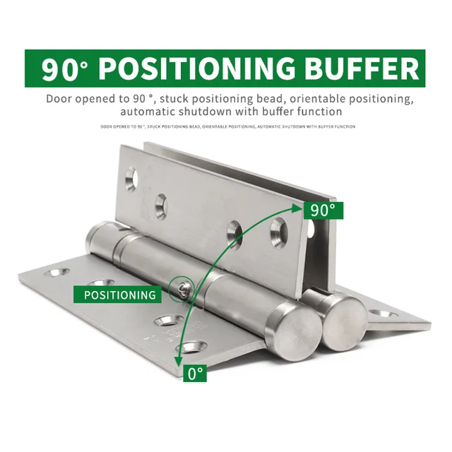 บานพับประตูบานเลื่อนทำจากไม้2ชิ้นบานพับประตูแบบปิดได้ด้วยตัวเองบานพับประตูสปริงทำจากเหล็กสแตนเลสปรับได้ 1