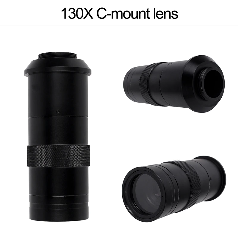 US $30.29 130X Digital Monocular Microscope Sets HDMI VGA Microscope Camera LED Ring Light Professional Repair Phone Soldering