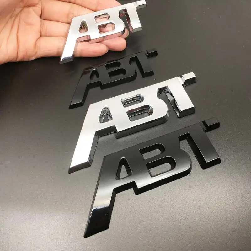 Auto Metal 3D Abt Logo Sticker Car Trunk Posteriore Car Body Badge Decalcomania Per Polo Golf Accessori