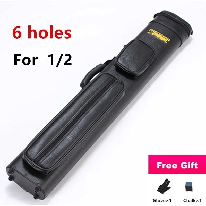 6Holes 87cm Length for 1/2 Pool Cue Stick Case Billiards Bag with