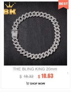BLING KING 20 мм тяжелое ожерелье из кубинской цепочки и браслет, набор из цельных страз, ювелирные изделия Хип-хоп для мужчин и женщин