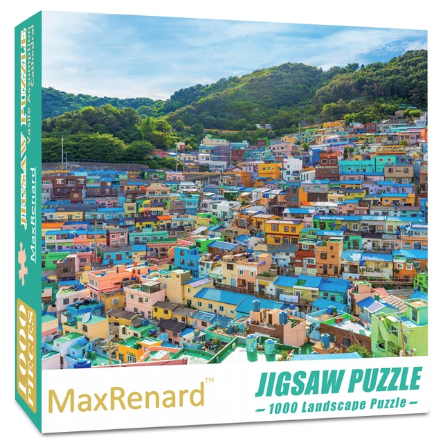 MaxRenard Puzzle 1000 Pieces Adult Puzzle Jigsaw 50*70cm Noble Deer Family Assembling Animal Photos Puzzles Toys for Adults Gamcheon Cultural