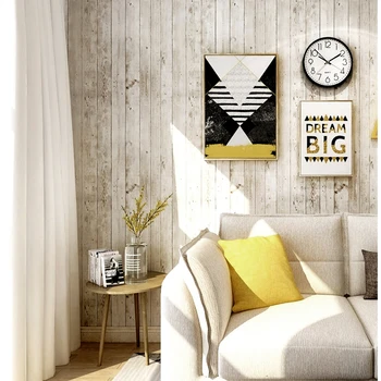 

LUCKYYJ Vinyl Self-Adhesive Removable Vintage Wood Peel And Stick Waterproof Wallpaper Door Cabinet Renovation Decor Sticker