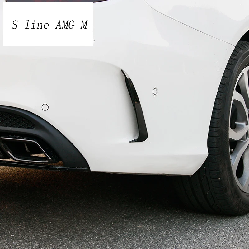 Car styling Carbon fiber Rear Side Mirror body Fog light Sticker Cover Trim For Mercedes Benz C Class W205 C180 C200 Accessories