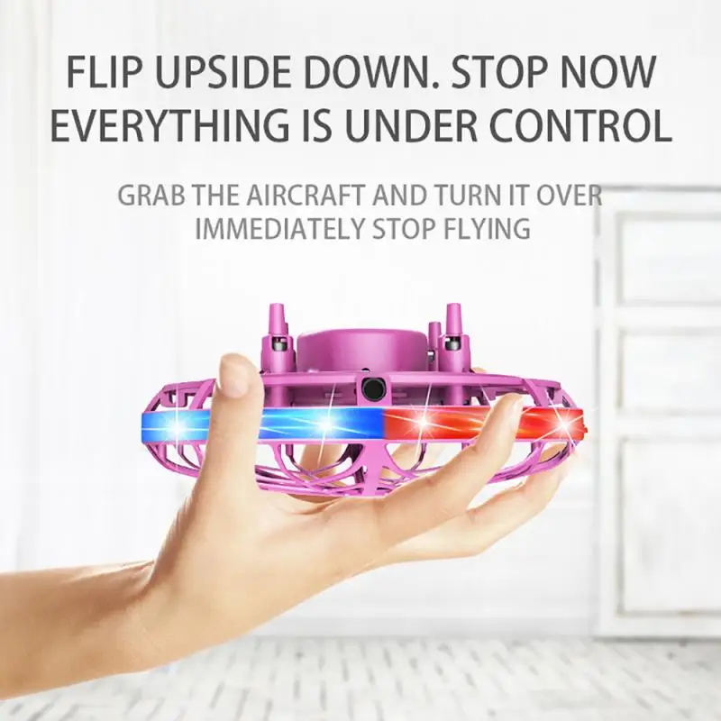 Brinquedos para Crianças Helicóptero Drone Infraed Mão Detecção Led Aeronaves Quadcopter Flayaball Pequeno Drohne Mini Ufo rc 6 Drone ufo rc com sensor manual para