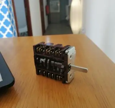 360 degree rotary 5 bits 4 files Electrical Power knob Switch 20A 16A 250V gear switch Multi range stove oven switch
