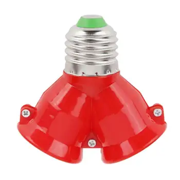 

E27 to 2E27 Lamp Holder Screw Converter Socket Y Shape Splitter Adapter Shell Bulb Light Base