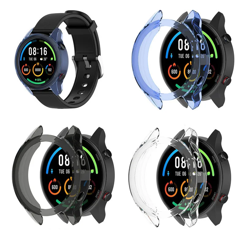 Protective Case for Xiaomi Mi Watch Color Sport Soft TPU Shell Bumper Protector for Xiaomi Watch Color Global Case Cover