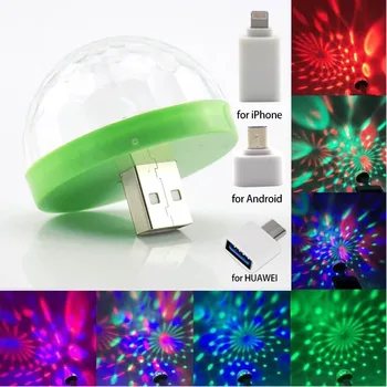 

USB Stage Party Mini Disco Lights LED Portabl Decoration DC 5V USB Magic Ball For Home Karaoke Colorful Effect DJ Lighting