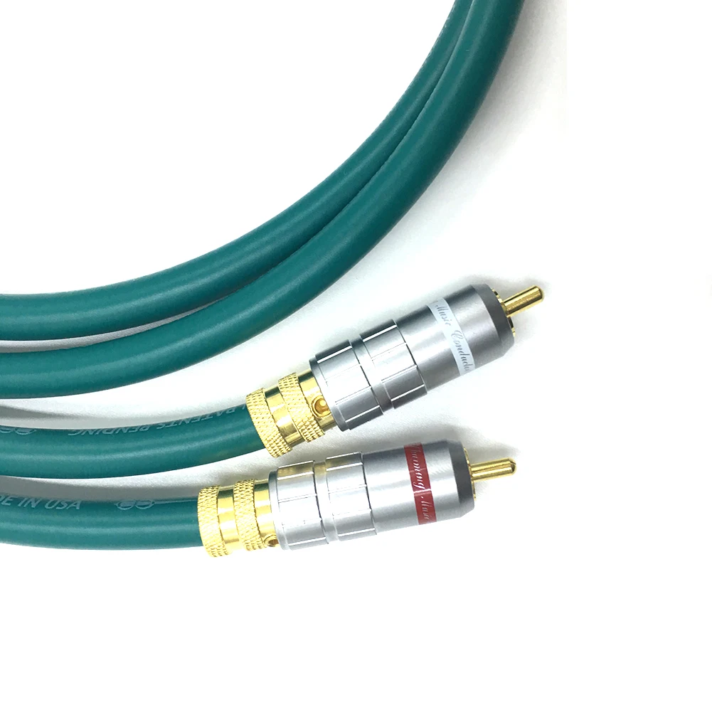 Colleimage Hifi Cardas RCA Interconnect Audio Cable Hifi 2 RCA Male To 2 RCA Male Interconnect Cable Preamp Headphone Amplifier
