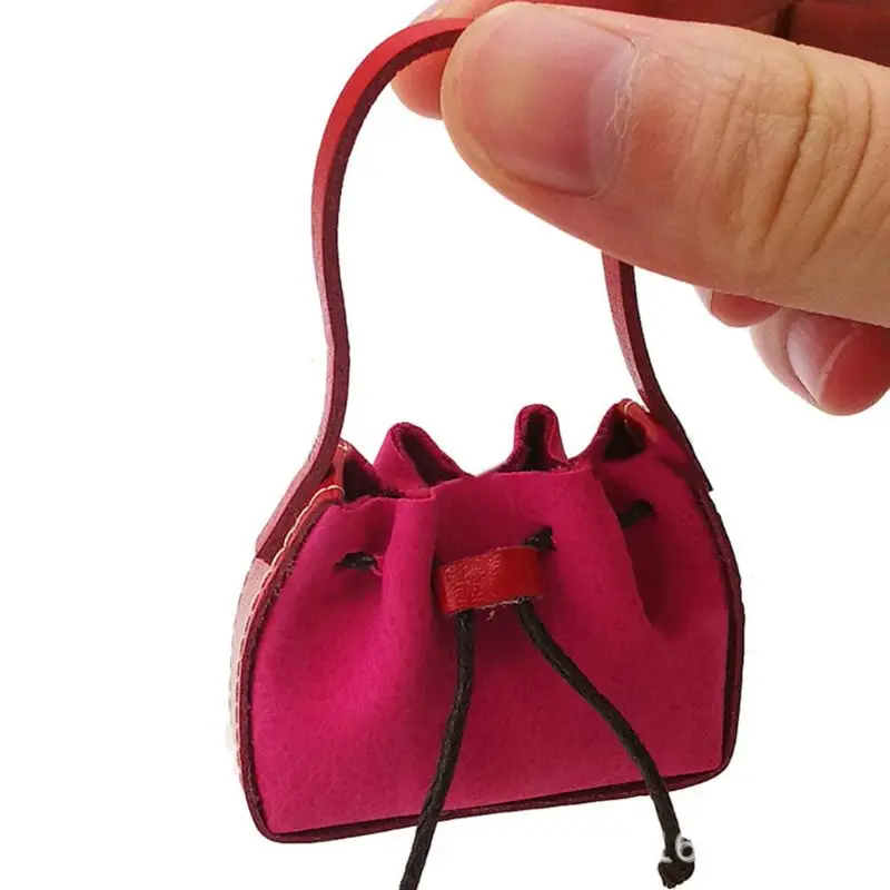 1 6 DIY Dollhouse Leather Small Satchel Bag Simulation Mini Handbag Miniature Decoration Accessory Kids Toy 1 1 6 DIY Dollhouse Leather Small Satchel Bag Simulation Mini Handbag Miniature Decoration Accessory Kids Toy 4