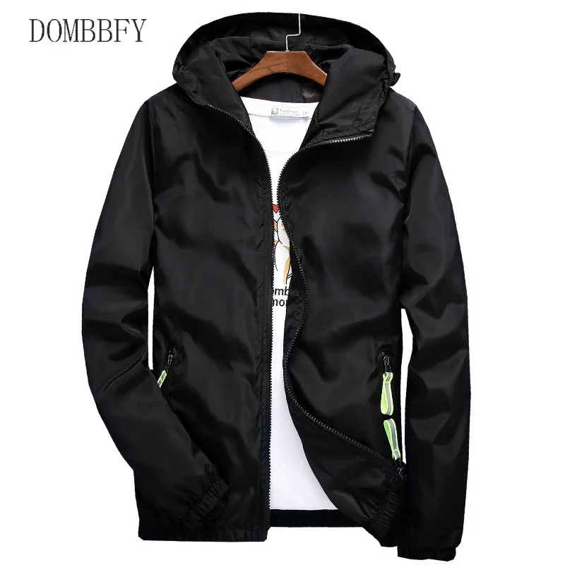 Ветровка мужская тонкая приталенная Водонепроницаемая светильник куртка бомбер