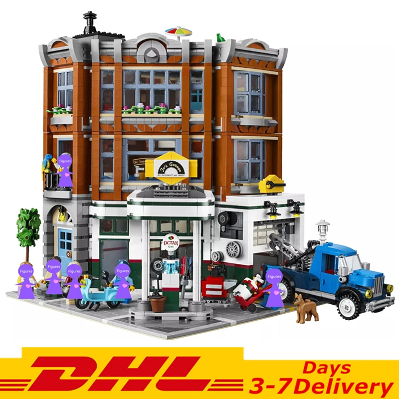 

2019 NEW DHL Creator Expert Corner Garage 10264 Building Building Blocks Sets Bricks Architecture City Model Kids Toys Gifts Kit