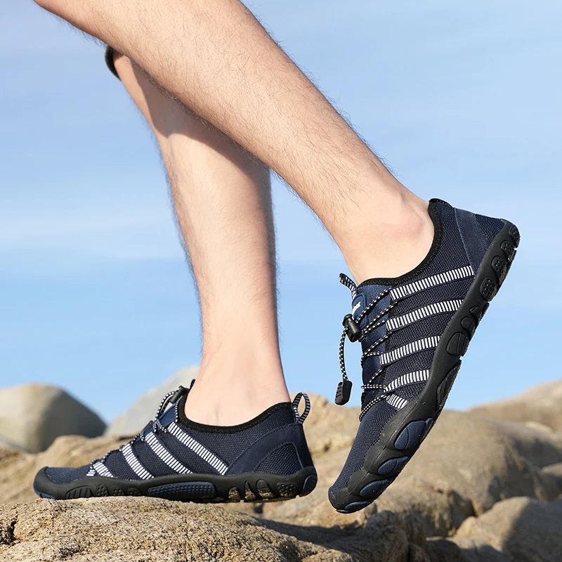 Уличная обувь для водных видов спорта; Мужская обувь; женская обувь для плавания; дышащая Ультралегкая пляжная обувь с пальцами; Zapatos de hombre