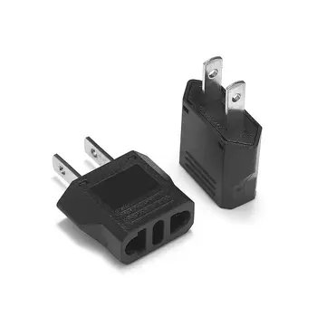 

3pcs US American Plug Adapter 2 Pin EU European Euro To US Travel Adapter Plug Outlet Power Converter Electric Socket