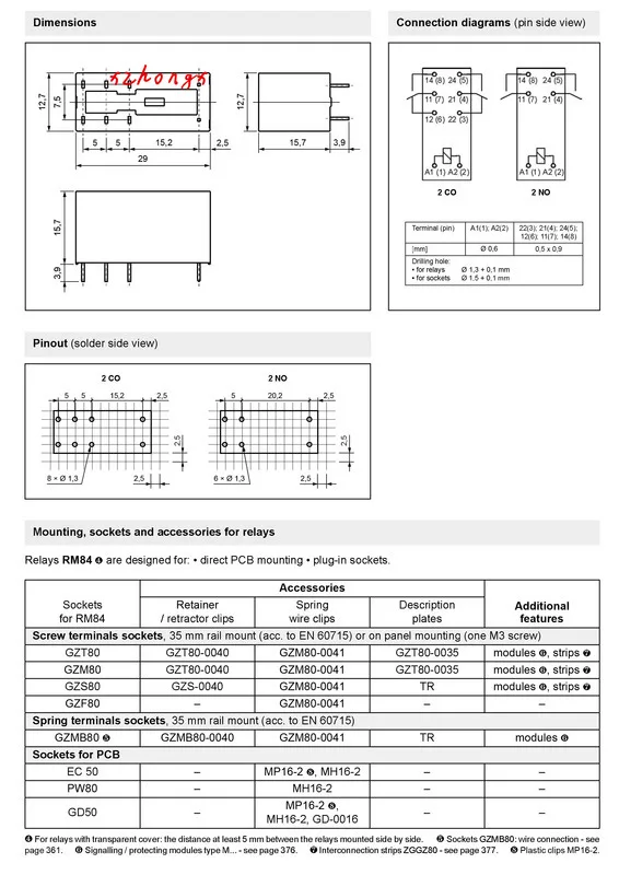 RM84-2012-35-1024 RELPOL 2C 24VDC реле подлинный