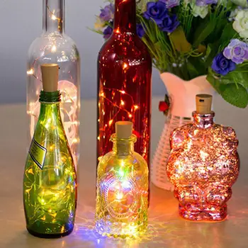 

6PCS 2M 20 LED Cork Light AAA Battery Wine Bottle Led String Lights Xmas Garland Party Wedding Decoration Christmas Fairy Lights