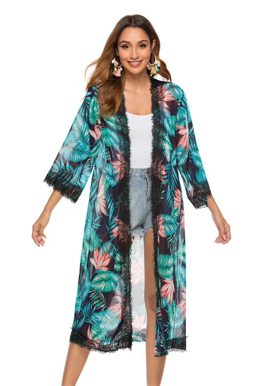 

Chiffon Dubai Abaya Kimono Islam Muslim Hijab Cape Abayas For Women Kaftan Caftan Marocain Turkish Islamic Clothing Robe Coat