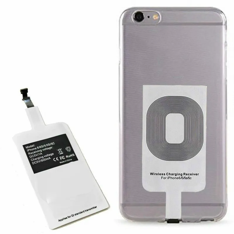 

QI Wireless Charging Receiver Pad for Apple IPhone 7 6 S 6S IPhon 5 C 5S SE 5C IPhone7 Qi Wireless Charger Patch Adapter