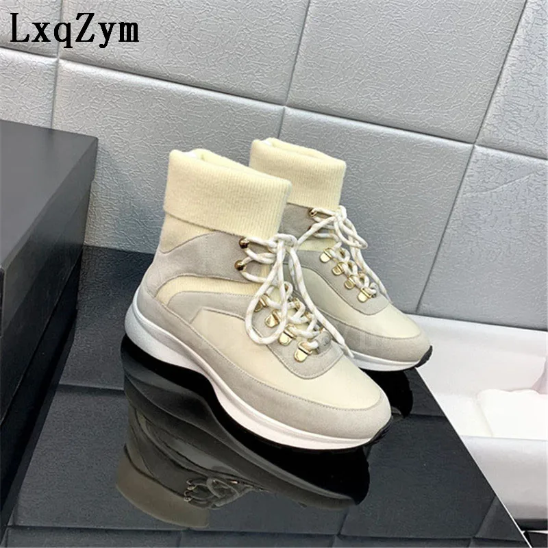 Зимняя женская обувь ботильоны роскошные брендовые модные туфли с круглым