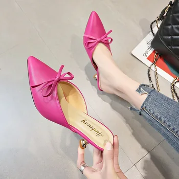 

Women Shoes 6.5cm High Heels Slippers Woman Pumps Ladies Female Slides Fashion Outdoor Sexy Lady Mules Shoes Slippers For Women