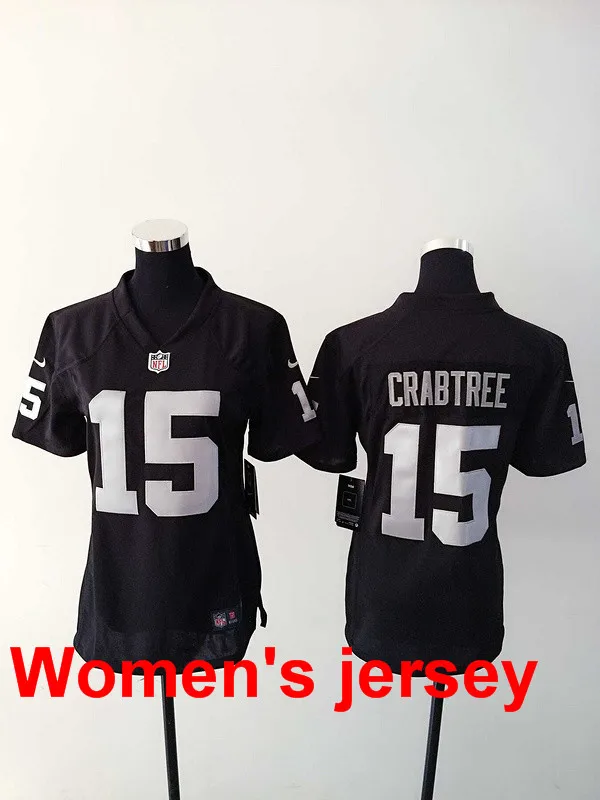 A+++ женские все сшитые Окленд s ladies 4 Derek Carr 20 mcfadden 89 Amari Cooper 52 Khalil Mack Jersey - Цвет: 1