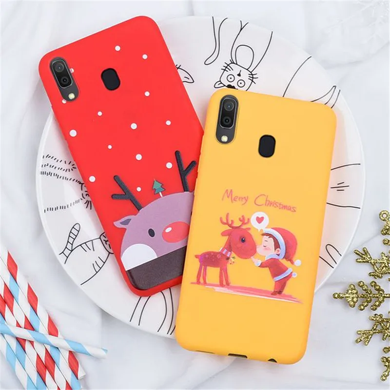Рождественский подарок, чехол для samsung A50 A70, чехол для Galaxy A30, A40, A20, A10, Мягкая силиконовая задняя крышка, ТПУ, мультяшный задний чехол s