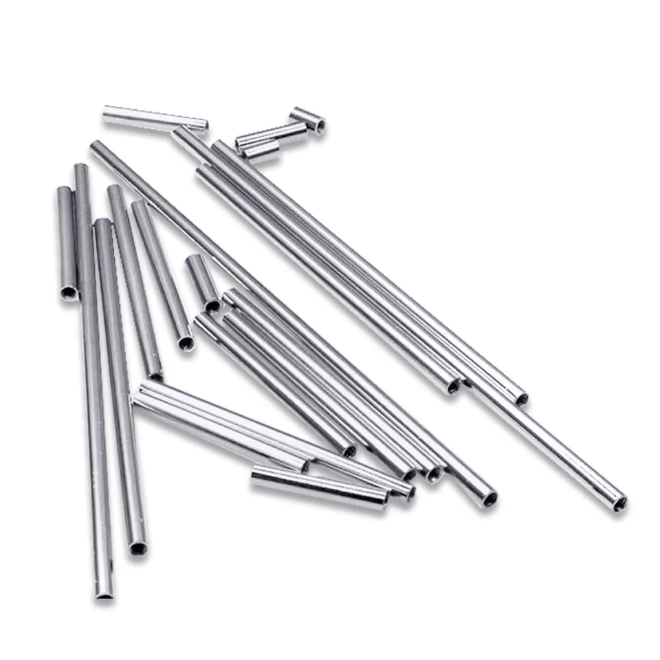 5pcs Inner Tooth M4 Hollow Straight Tube Nut Internal Thread Inner Wire Iron Chrome-plated Hollow Rod