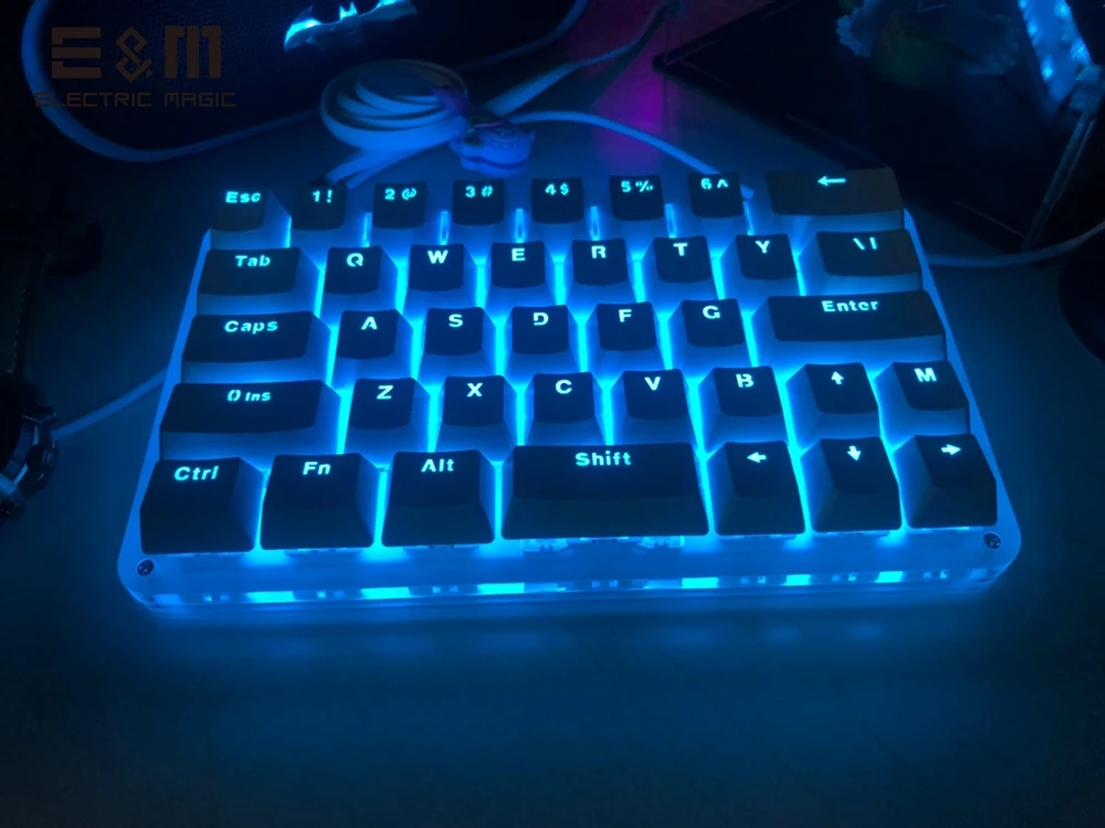 38 клавиш макро программируемый светодиодный RGB подсветка механическая клавиатура электрический конкурс игры ПК ноутбук MAC WIN7 8 10 Outemu переключатель