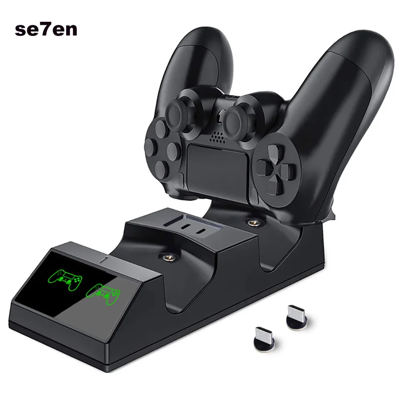 

Fast PS4 Controller Charging Dock Station Dual Charger Stand with Status Display Screen for Play Station 4/PS4 Slim/PS4 Pro