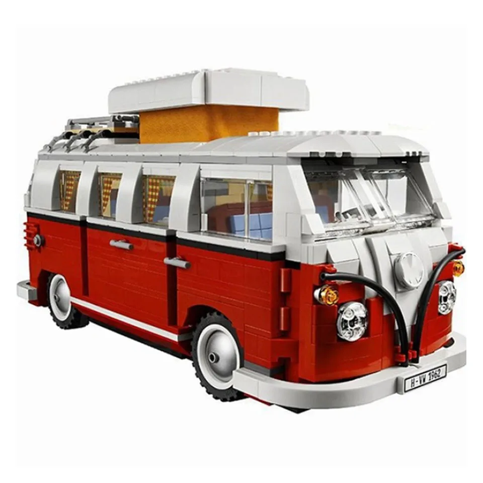 Günstige Technic Serie 10220 1354 stücke technologie serie Volkswagen T1 camper Kompatibel legoinglys auto modellierung bausteine spielzeug