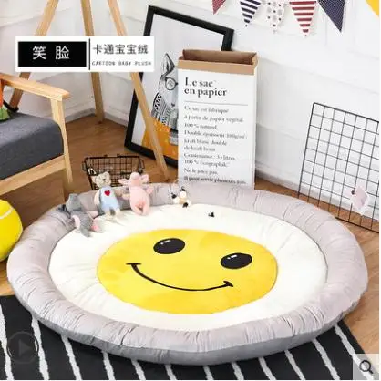 145Round Carpet Fruit 3D Print Soft Carpets Anti-slip Rugs Kids Room Home Decor Computer Chair Mat Kiwi Watermelon Floor Mat - Цвет: Оранжевый