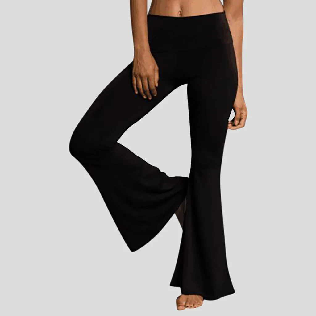 

New Women Pants High Waist Bell-Bottom Velvet Long Trousers Loose Flare Dance flare Pants Flared Hippie Palazzo Leggings