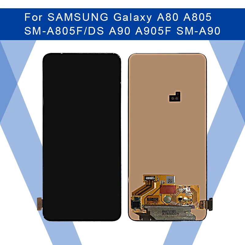 Для SAMSUNG Galaxy A80 A90 A805 ЖК-дисплей AMOLED экран + сенсорная панель дигитайзер сборка для