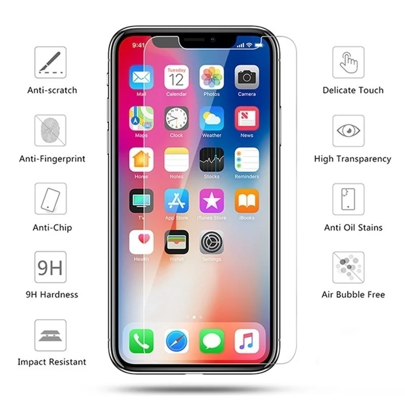 Защитная пленка для экрана iPhone 11 Pro XS макс. закаленное стекло Ecran для iPhone XR XS X 8 7 6s Plus