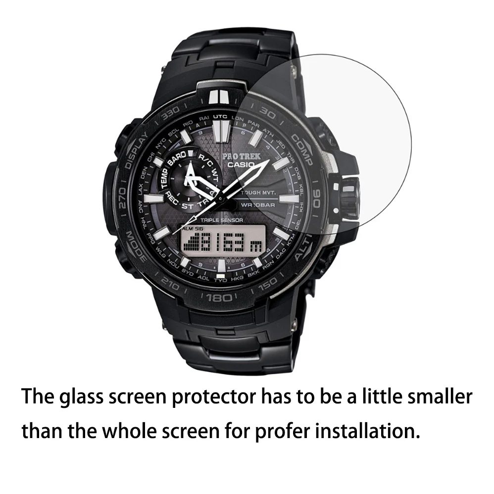 2 упаковки 0,3 мм 2.5D Премиум Закаленное стекло протектор экрана для Casio PRW-6000-1 YT 6100 Y-1A Smartwatch защитная пленка