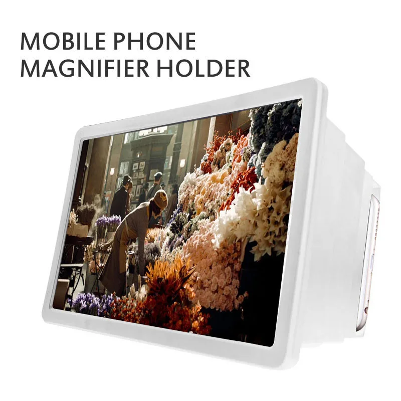 Выдвижной сотовый телефон 3D экран видео лупа кронштейн складной увеличенный Рабочий стол смартфон фильм HD усилительный проектор стенд